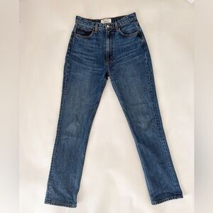 Reformation Stevie Ultra High Rise Straight Leg Jeans Medium Wash Size 26